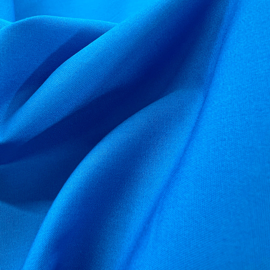 Wide Width Cotton Poplin Dark Turquoise Blue Plain Woven Dress Fabric CU