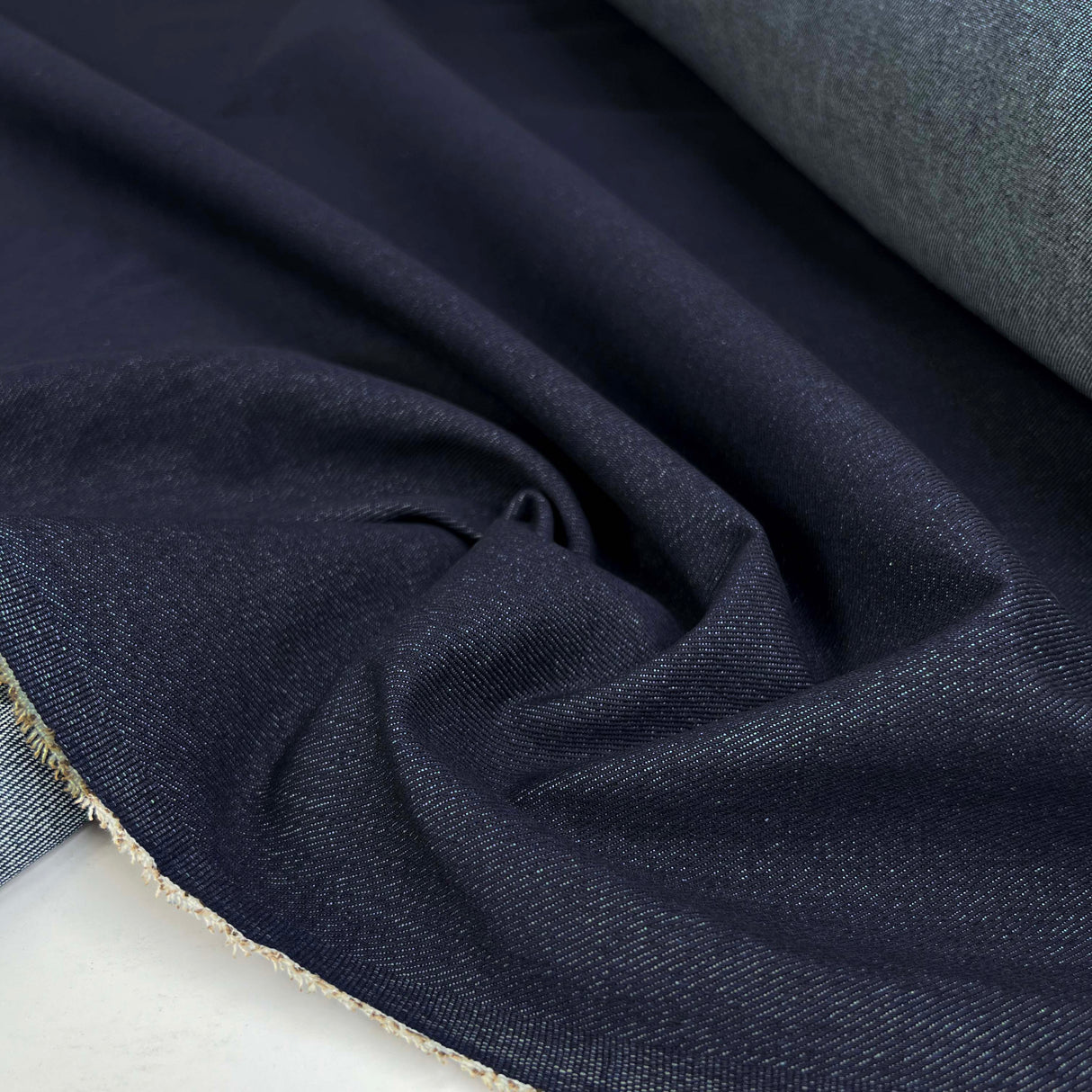 Wide Width Recycled Cotton Denim - Indigo