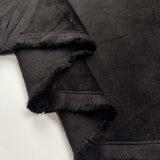 Cotton Elastane Stretch Needlecord Fabric Win Win - Black Velour Fold
