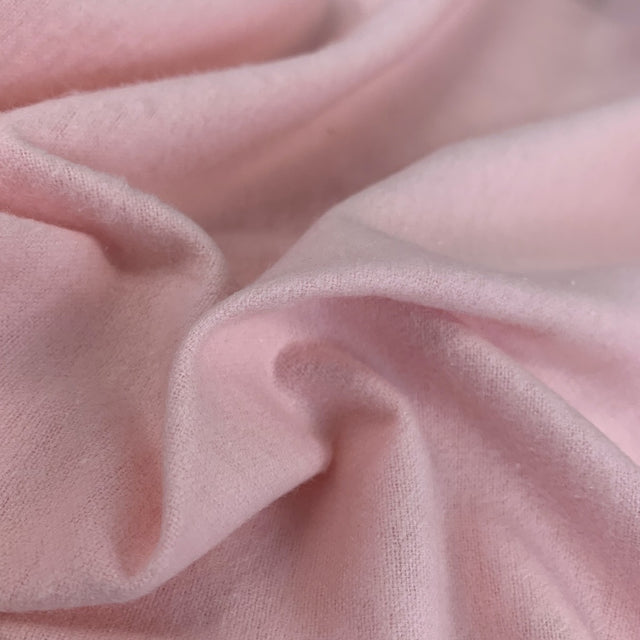 Brushed Cotton Flannel Fabric Winceyette Plain - Pale Pink CU