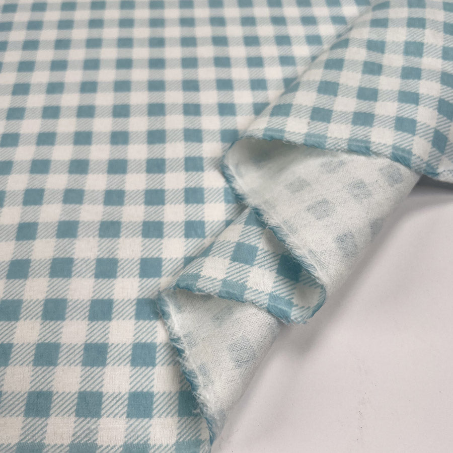 Winceyette Check - Pastel Blue