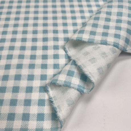 Winceyette Check - Pastel Blue