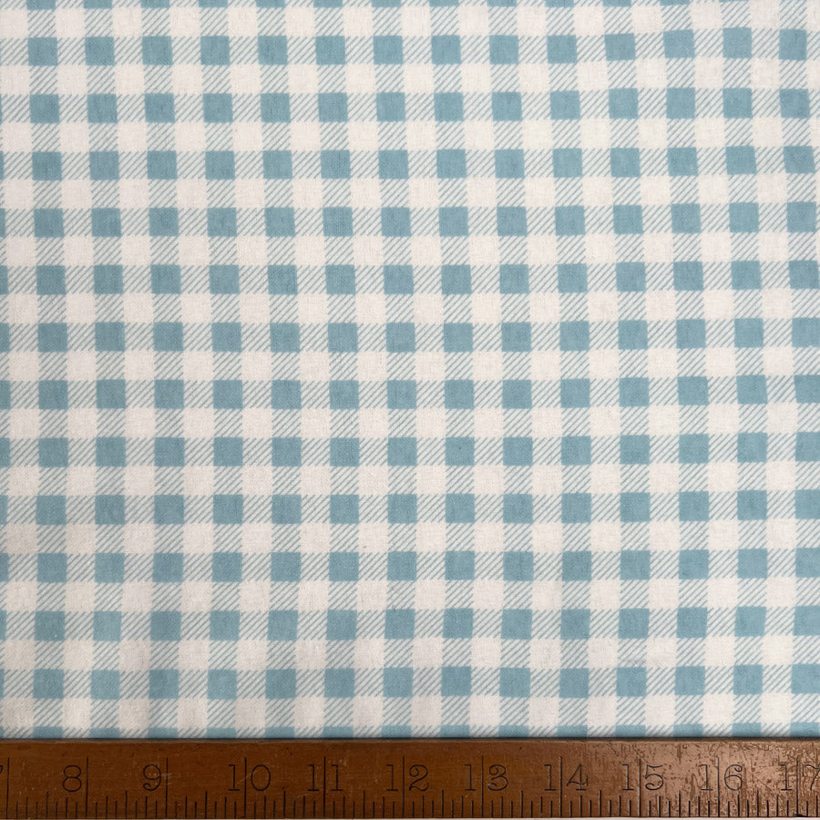Winceyette Check - Pastel Blue