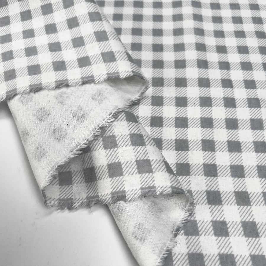 Winceyette Check - Pastel Grey