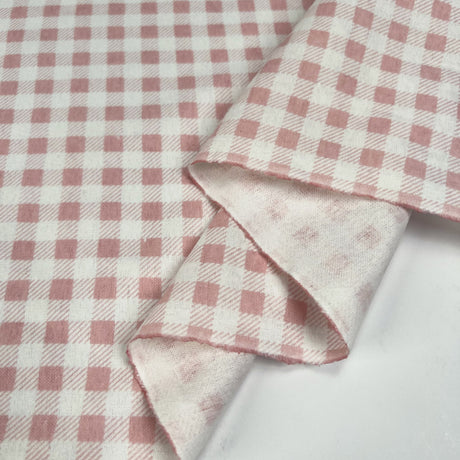 Winceyette Check - Pastel Pink