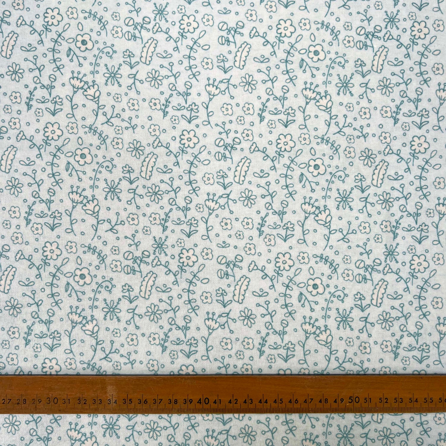 Winceyette - Flowers - Blue