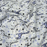 Winceyette - Giraffes - Blue