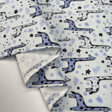 Winceyette - Giraffes - Blue