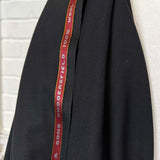 British Ex-Designer Black Wool Suiting Fabric Wool Antich - Black Hang
