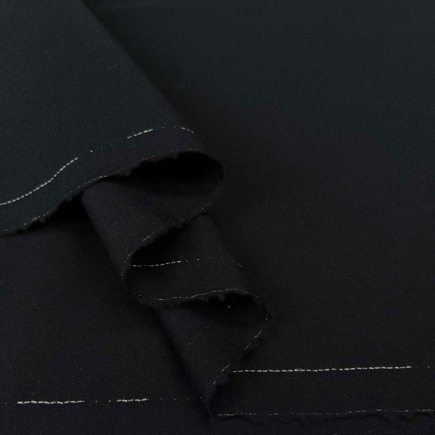 British Ex-Designer Wool Flannel Suiting Fabric Wool Obsession Fold