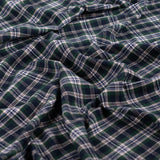 Country Flannel Green Check Brushed Cotton Dress Fabric fabric, close-up