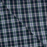 Country Flannel Green Check Brushed Cotton Dress Fabric fabric, folded