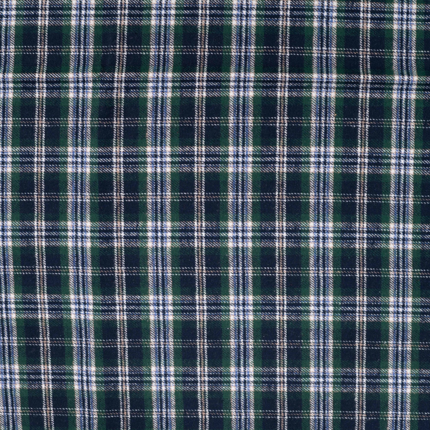 Country Flannel Green Check Brushed Cotton Dress Fabric fabric, full