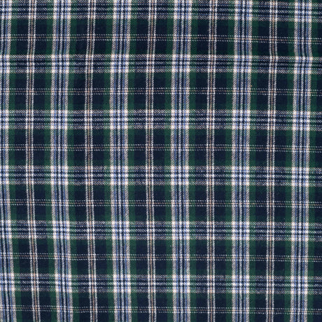 Country Flannel Green Check Brushed Cotton Dress Fabric fabric, full