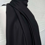 You Just Know It Wool Italian Ex Designer Black Heavy Woven Suiting Fabric Close UP
