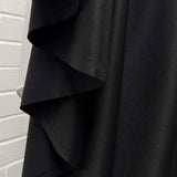 You Just Know It Wool Italian Ex Designer Black Heavy Woven Suiting Fabric Hang