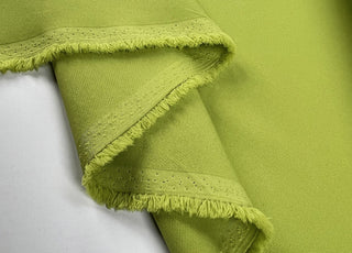 Polyester Elastane Trousering Fabric Zest Crepe Chartreuse Fold