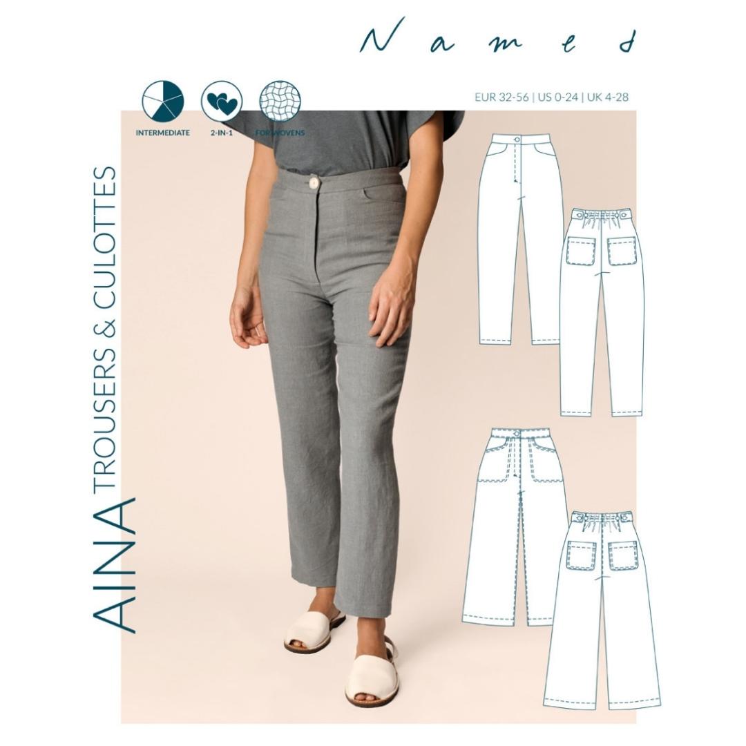 Named - Aina Trousers & Culottes Pattern (UK 4-28)