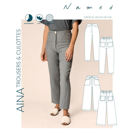 Aina Trousers And Culottes Pattern By Named Clothing Nmp014  Cover