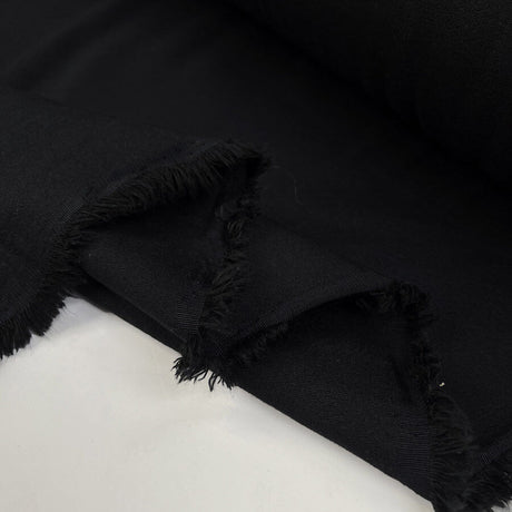 All Walks Of Life Cotton Polyester Elastane Black Stretch Suiting Fabric Fold
