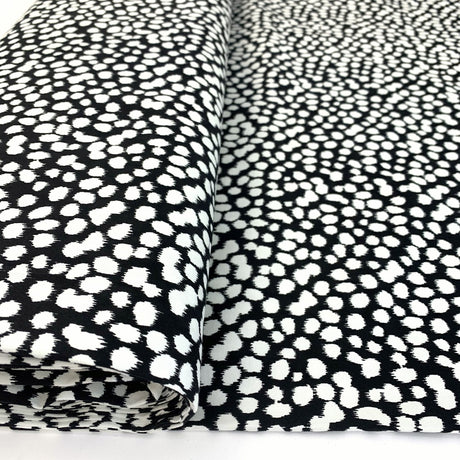 An Elegant Take Laurent Spotty Black White John Louden Stretch Woven Dress Fabric Roll 3Eb31760 51Aa 411F 95C9 Bb16B9669Ef0