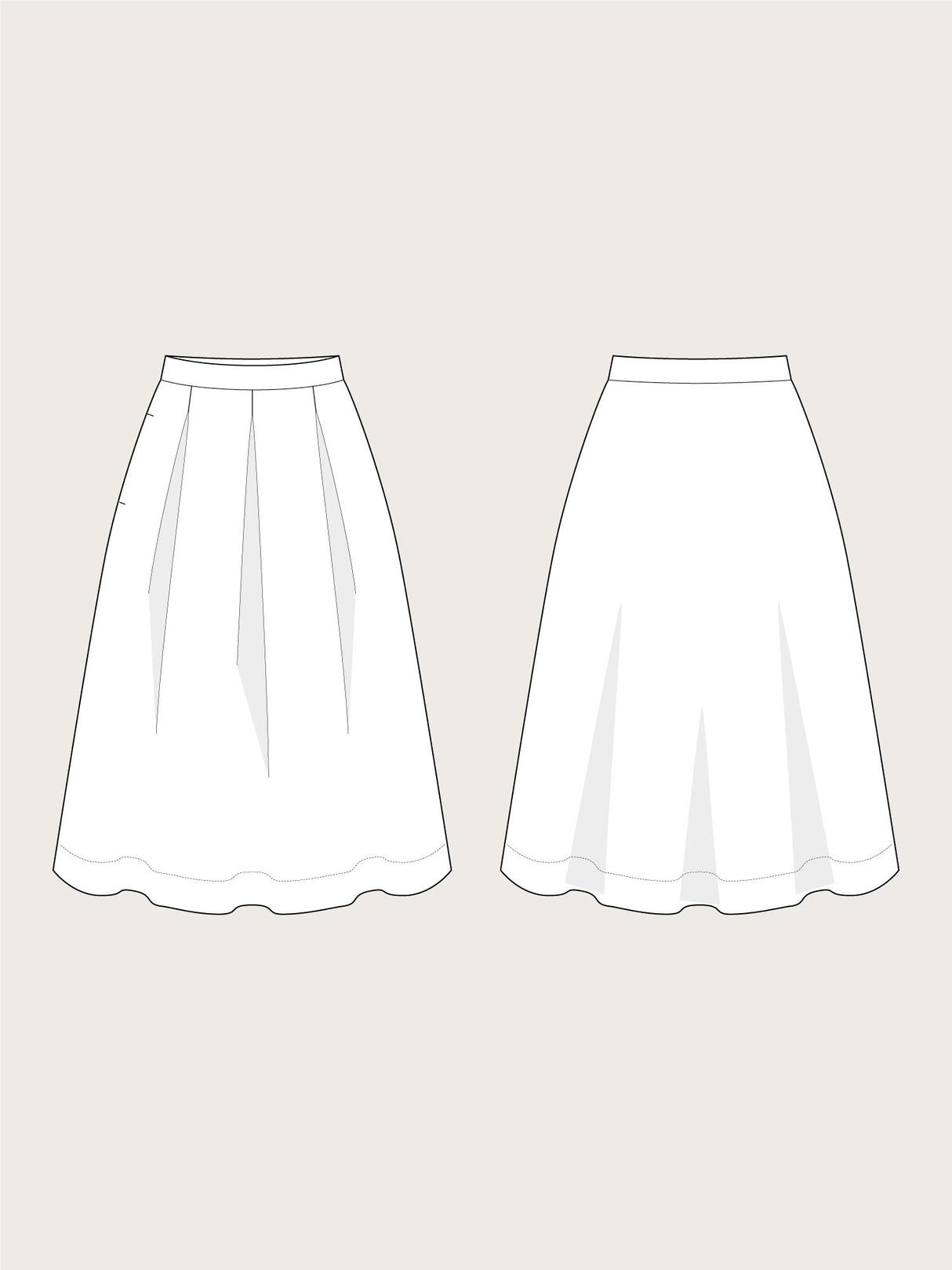 The Assembly Line - Three Pleat Skirt Pattern