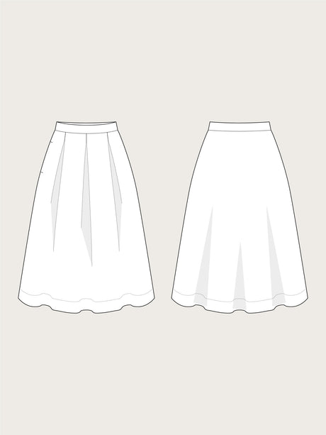 Assembly Line Three Pleat Skirt Sketch
