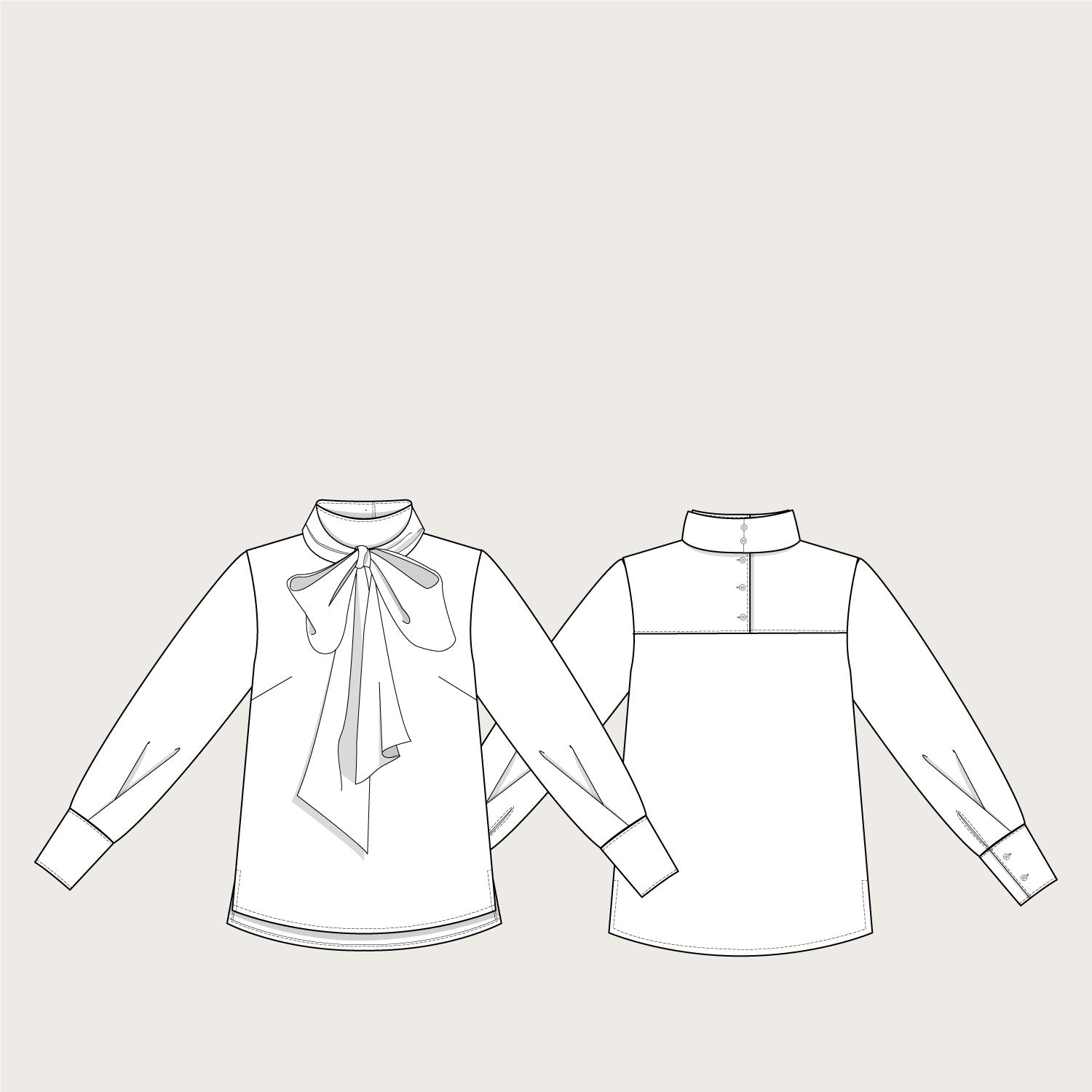 The Assembly Line - Tie Bow Blouse Pattern