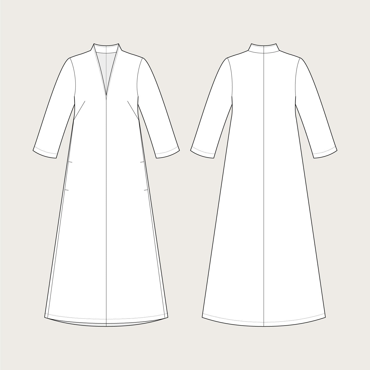 The Assembly Line - V-Neck Dress Pattern