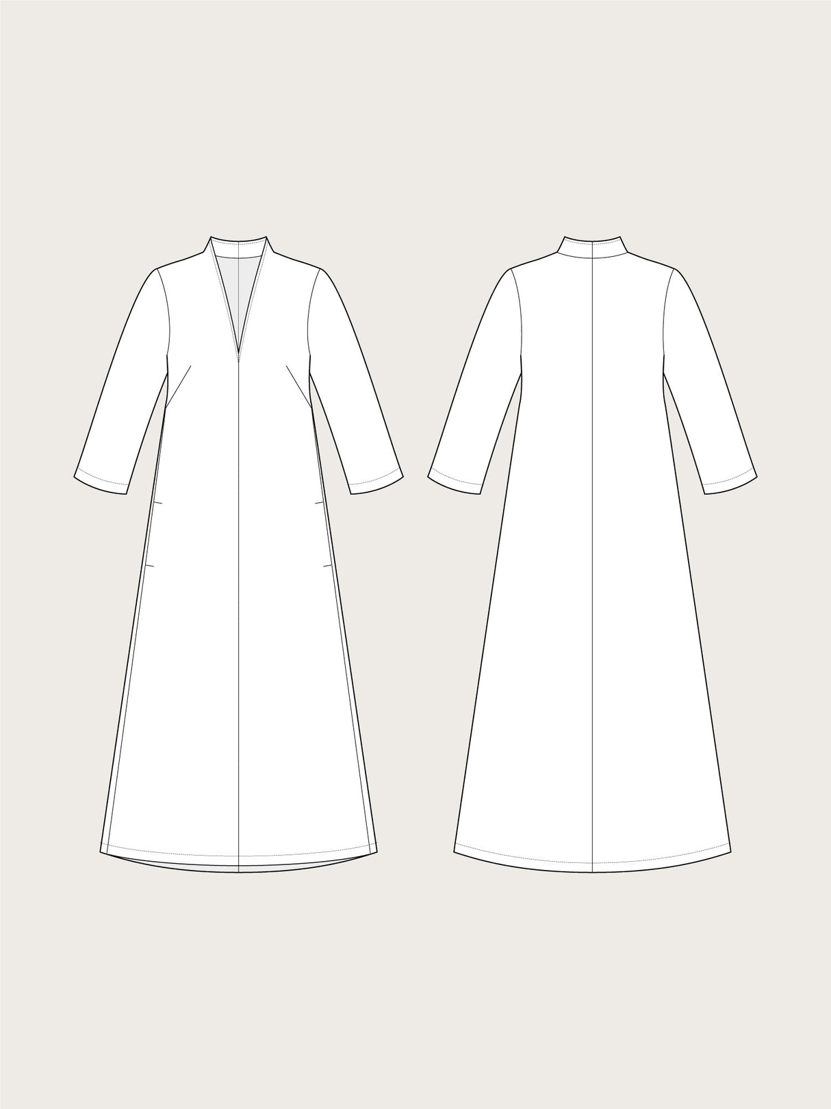 The Assembly Line - V-Neck Dress Pattern