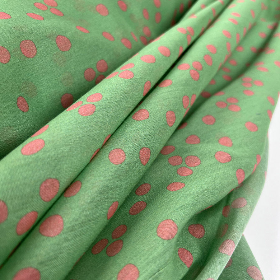 Atelier Pink Mint Dot Spot Silk Cotton Ex Designer Italian Polka Green Dress Fabric Cu Eb7B2Da1 1Eaf 4590 Afff 266799E3A173