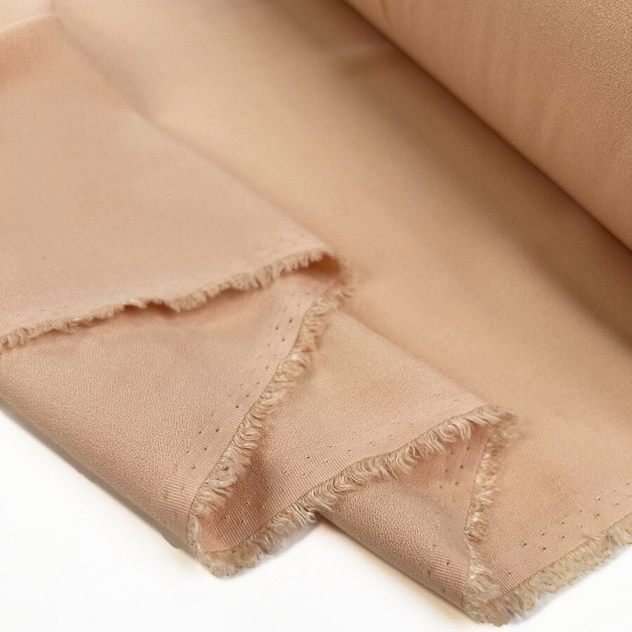 Athena Crepe Peach Polyester Viscose Spandex Plain Woven Dress Fabric Fold