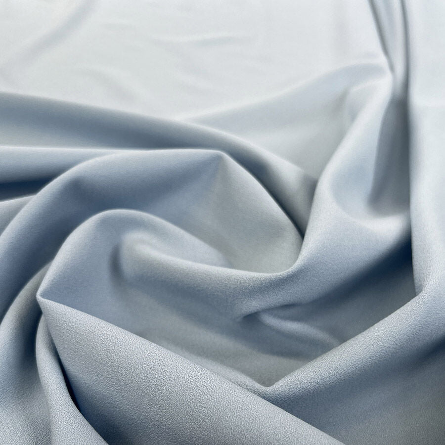 Athena Crepe Sky Polyester Viscose Spandex Plain Woven Dress Fabric