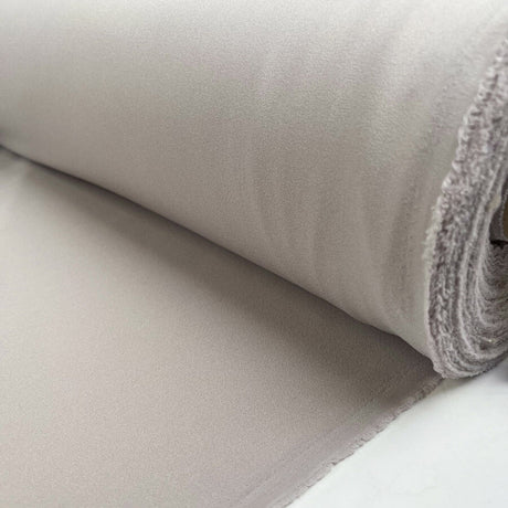 Athena Crepe Taupe Polyester Viscose Spandex Plain Woven Dress Fabric Roll