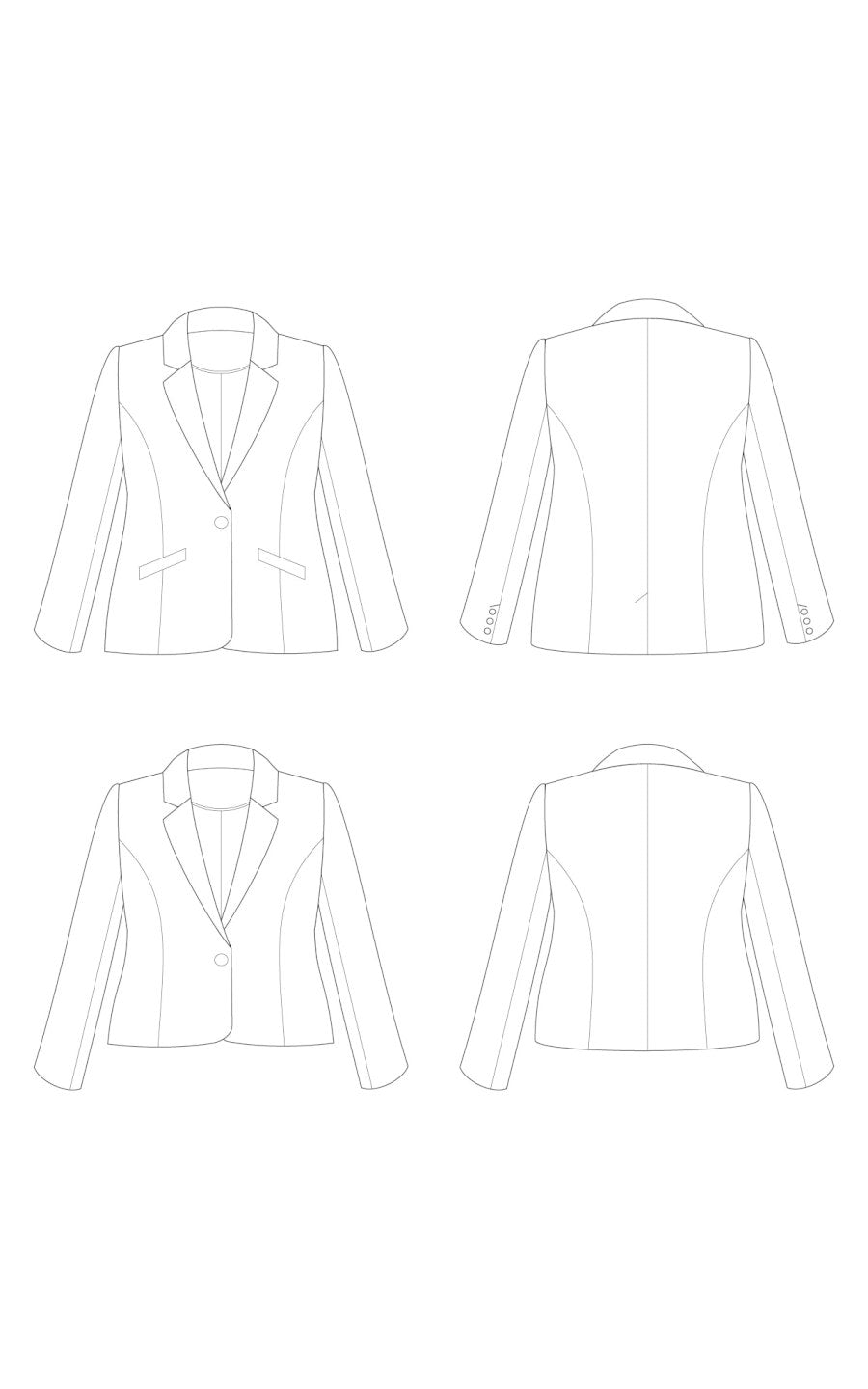 Cashmerette - Auburn Blazer Sewing Pattern (US 12-32)