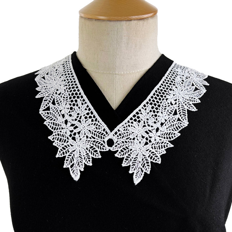 Austrian Cotton Embroidered Floral Collar Yoke Alicia White