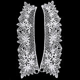 Austrian Appliqué Embroidered Collar - Alicia - White