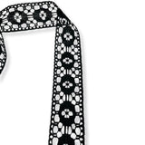 Austrian Embroidered Lace Trim - Black