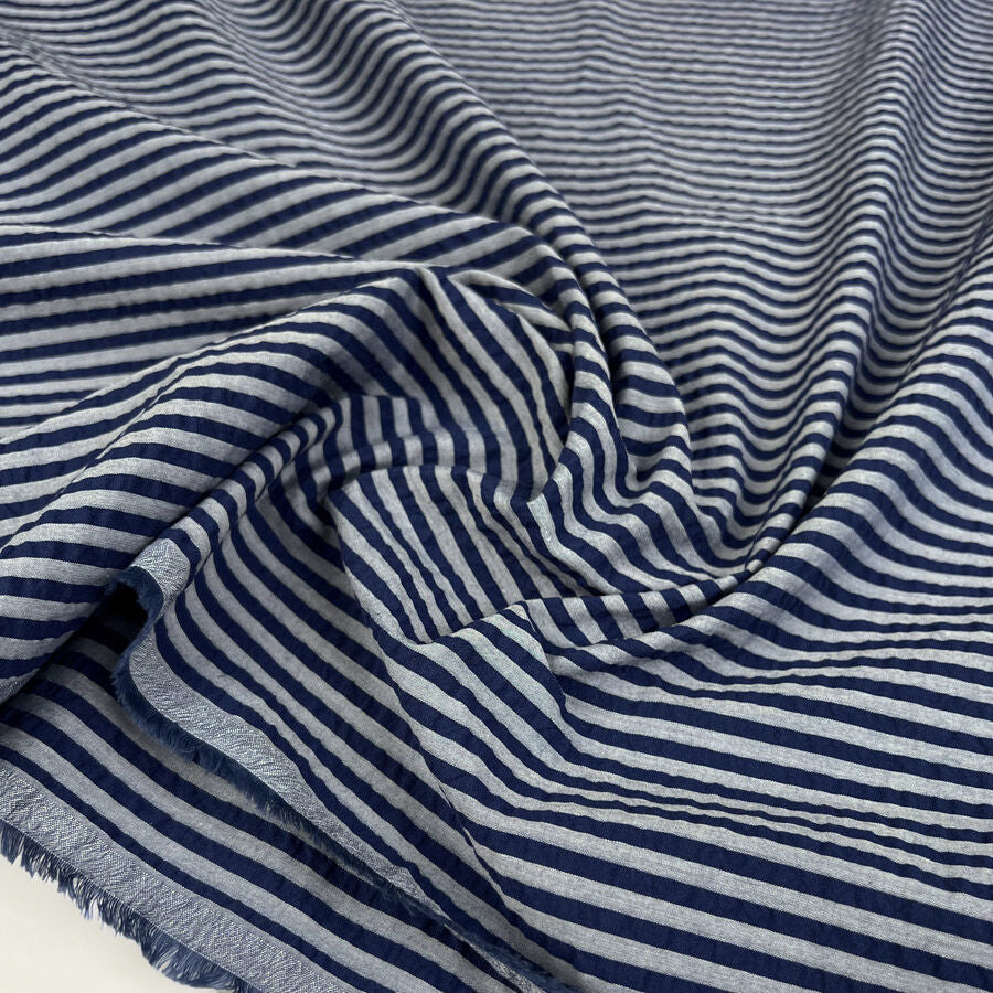 Austrian Seersucker - Mariner