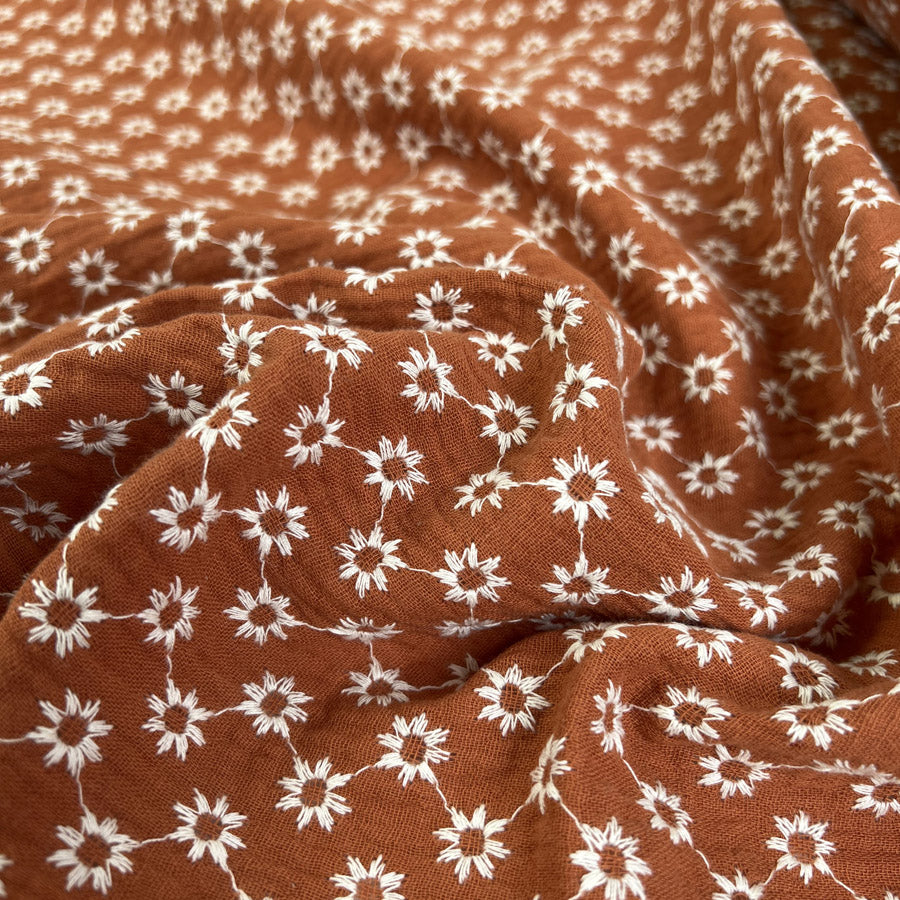 BA - Double Gauze - Sunflower - Terracotta