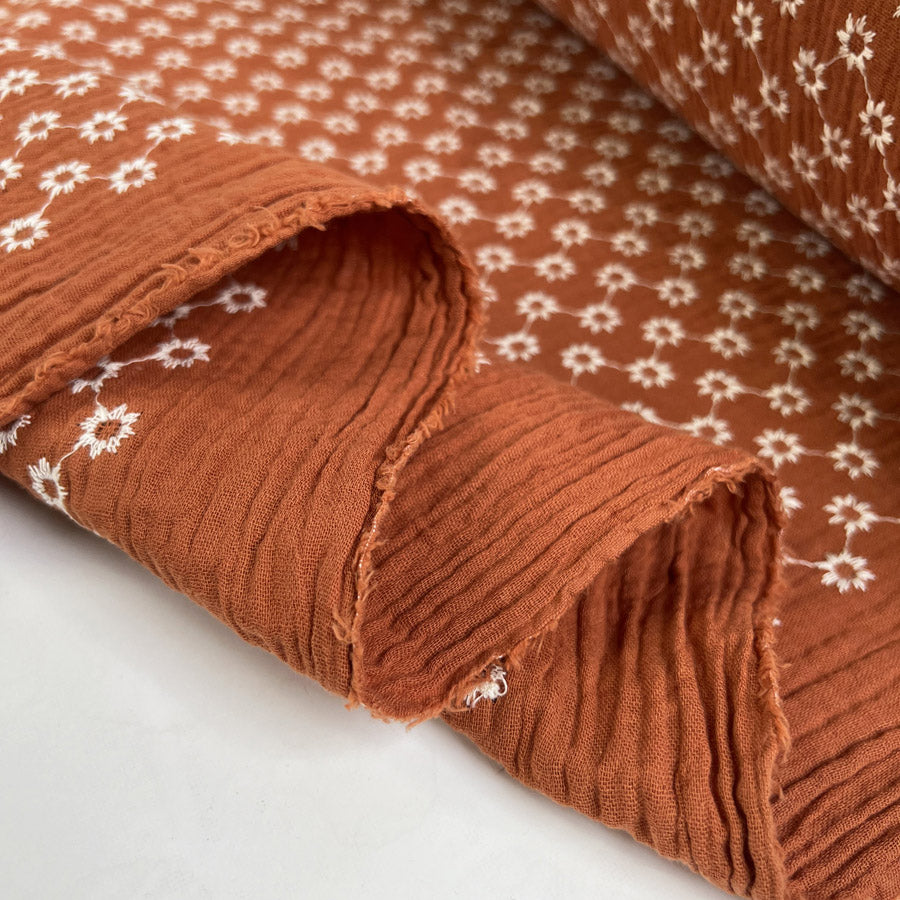 BA - Double Gauze - Sunflower - Terracotta