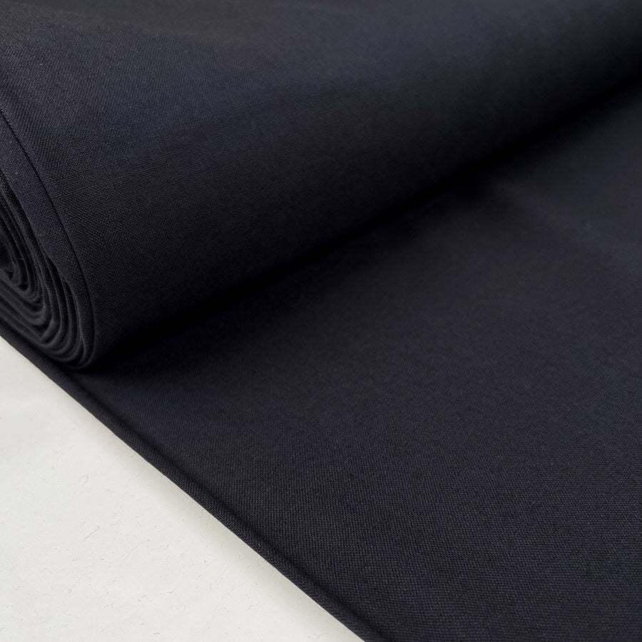 Back In The Day Navy Wool Yorkshire Woven Suiting Fabric Bolt