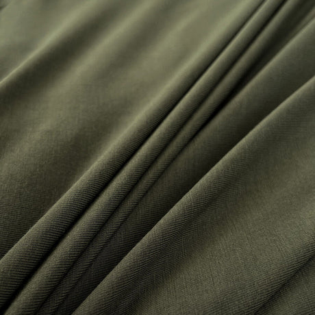 Bamboo Jersey Army Green Elastane Plain Knitted Tshirt Fabric Cu1