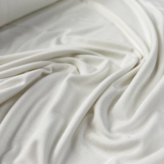 Bamboo Jersey Ecru Elastane Plain Knitted Tshirt Fabric CU