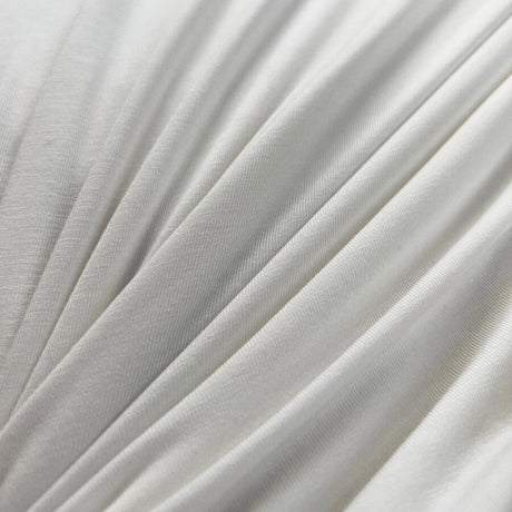 Bamboo Jersey Ecru Elastane Plain Knitted Tshirt Fabric Stretch