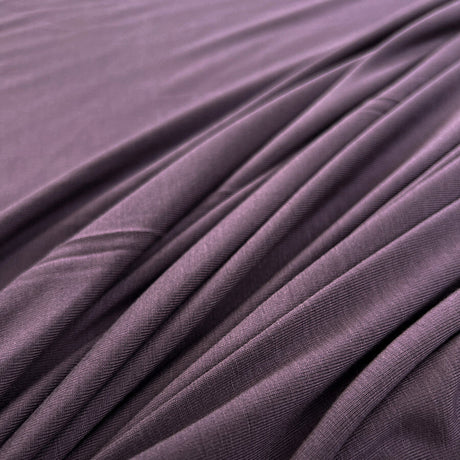 Bamboo Jersey Mauve Elastane Plain Knitted Tshirt Fabric Cu1