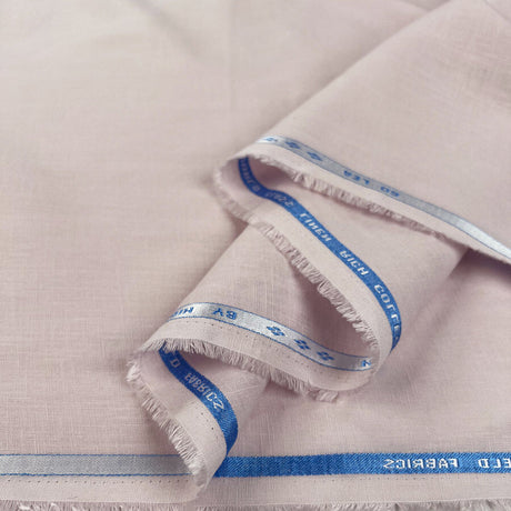 Bamboo Linen Shirting Pink Woven Plain Indian Dress Fabric Fold