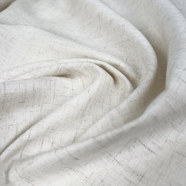 Bamboo Linen Tweed Natural Plain Suiting Fabric