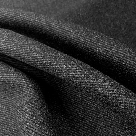 Bambrook Bygone British Wool Tweed Coating In Black And Grey Fold 2