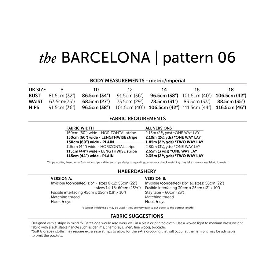 Barcelon Simple Patterns Barcelona Dress | Paper Sewing Pattern | Maven | UK 8-18 – Croft Mill